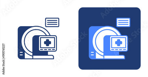 Medical Imaging icon, with contrast background.