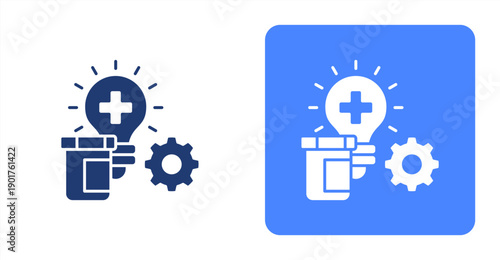 Clinical Diagnostics icon, with contrast background.