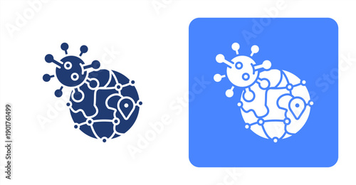 Epidemiology Research icon, with contrast background.