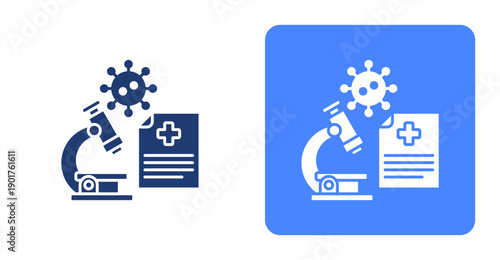 Medical Research icon, with contrast background.