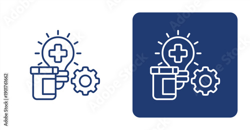 Clinical Diagnostics icon, with contrast background.
