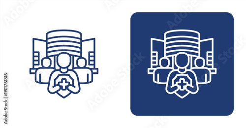 Public Health icon, with contrast background.