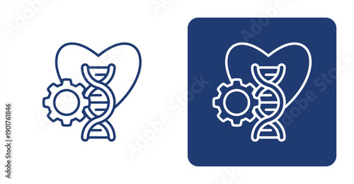 Biomedical Engineering icon, with contrast background.