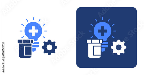 Clinical Diagnostics icon, with contrast background.