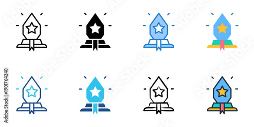 Donor Appreciation icons set multiple style collection. Editable stroke 

