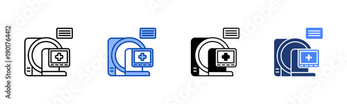 Medical Imaging icon set multiple style collection
