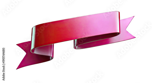 Glossy Red Ribbon Banner