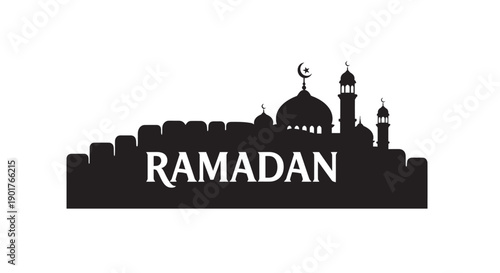 Ramadan Mosque Silhouette Graphic Design