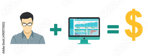 3D illustration of a business woman holding a currency sign and a medical cross symbol for a pharmacy health aid design