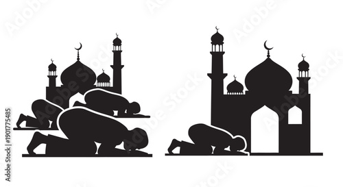 Child in Silent Ramadan Prayer with Quran