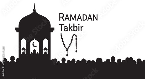 Ramadan Prayer Silhouette in Prostration Position