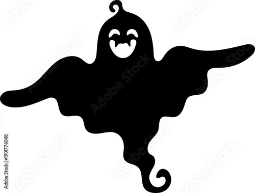 Halloween Scary Ghost Pumpkin Silhouette Clipart