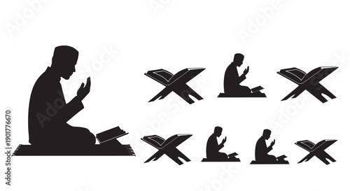 Ramadan Icon Silhouette Hands Ending Salam