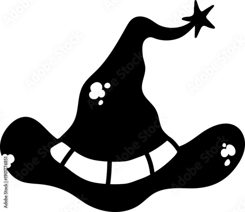 Halloween Witch Hat Silhouette Clipart