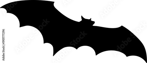 Halloween Flying Bat Silhouette Clipart