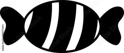 Halloween Wrapped Candy Silhouette Clipart