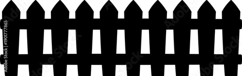Halloween Wood Fence Silhouette Clipart