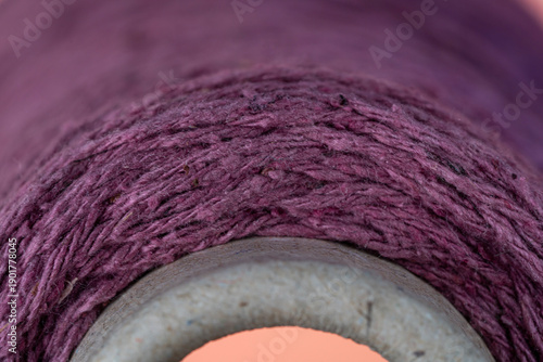 Close-up of a spool of yarn