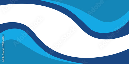 Modern blue and white business wave banner background  suitable for all fields abstract modern