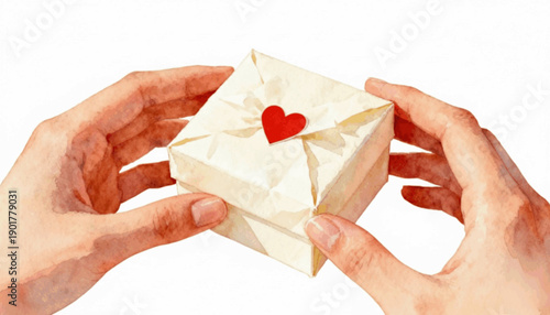 True Share A Gift from the Heart isolated watercolor vector illustration svg