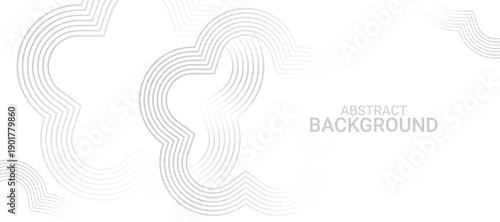 Minimal white abstract background with soft gray curved lines, modern clean wave pattern for corporate presentation, technology branding, website header and print design.

