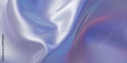 Luxurious blue silk and satin fabric background featuring smooth flowing waves and a shiny textile texture for a soft abstract motion design