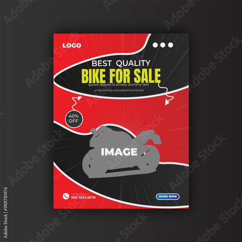 Top Quality New Bike for Sale Ride the Future Today Social media Flyer Design Template.