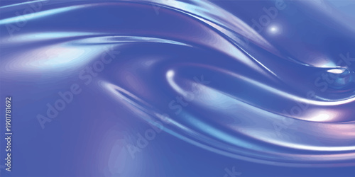 Abstract blue liquid background features soft flowing ripples and smooth silk waves in a digital motion art design