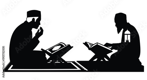 Man in Prayer Silhouette Walking Alone