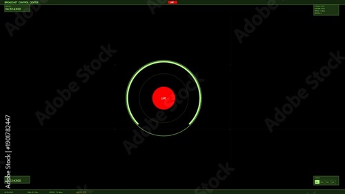 Wallpaper Mural HUD interface shows live broadcast status with circular elements and clear digital display Torontodigital.ca