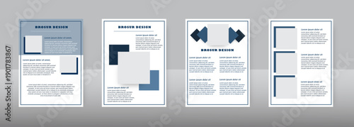 modern brochure design template with clean layout and geometric elements. suitable for business presentation, corporate profile, marketing flyer, company brochure, annual report, and professional prin
