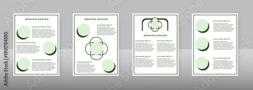 modern brochure design template with rounded shapes and clean layout. suitable for business presentation, corporate profile, marketing brochure, company report, flyer, and professional print or digita