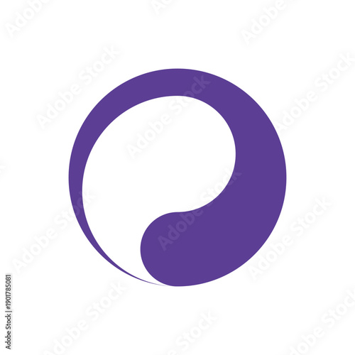 isolated on white background Tai Chi Icon royalty-free images