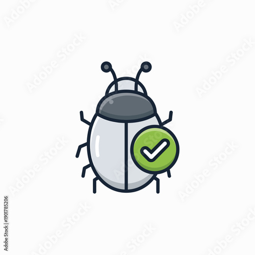 Bug With Checkmark Icon