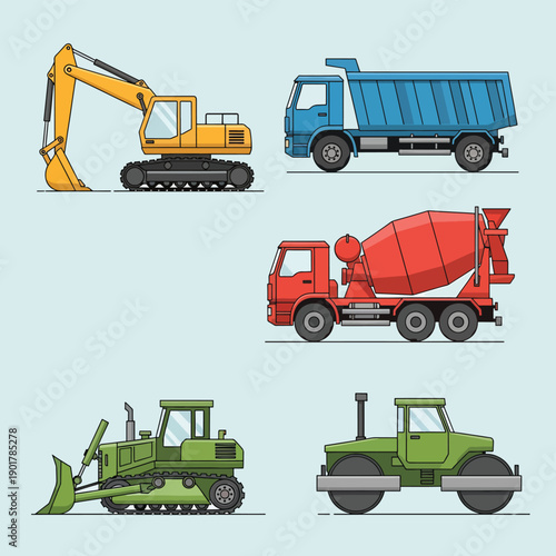 Construction Vehicles Set