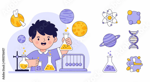 Young Scientist Conducting Experiments in Laboratory.