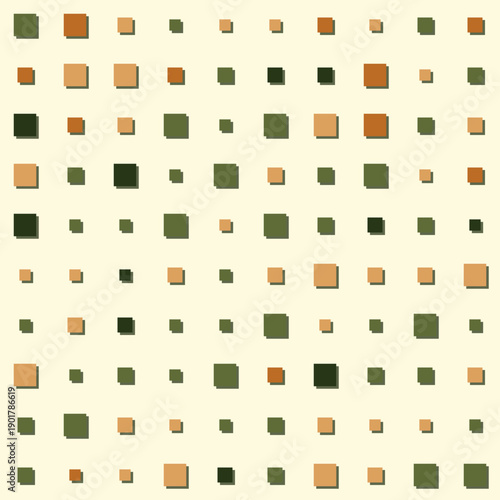 Seamless Abstract Geometric Square Pattern, Minimal Modern Repeating Vector Background