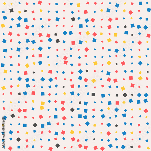 Seamless Abstract Geometric Square Pattern, Minimal Modern Repeating Vector Background