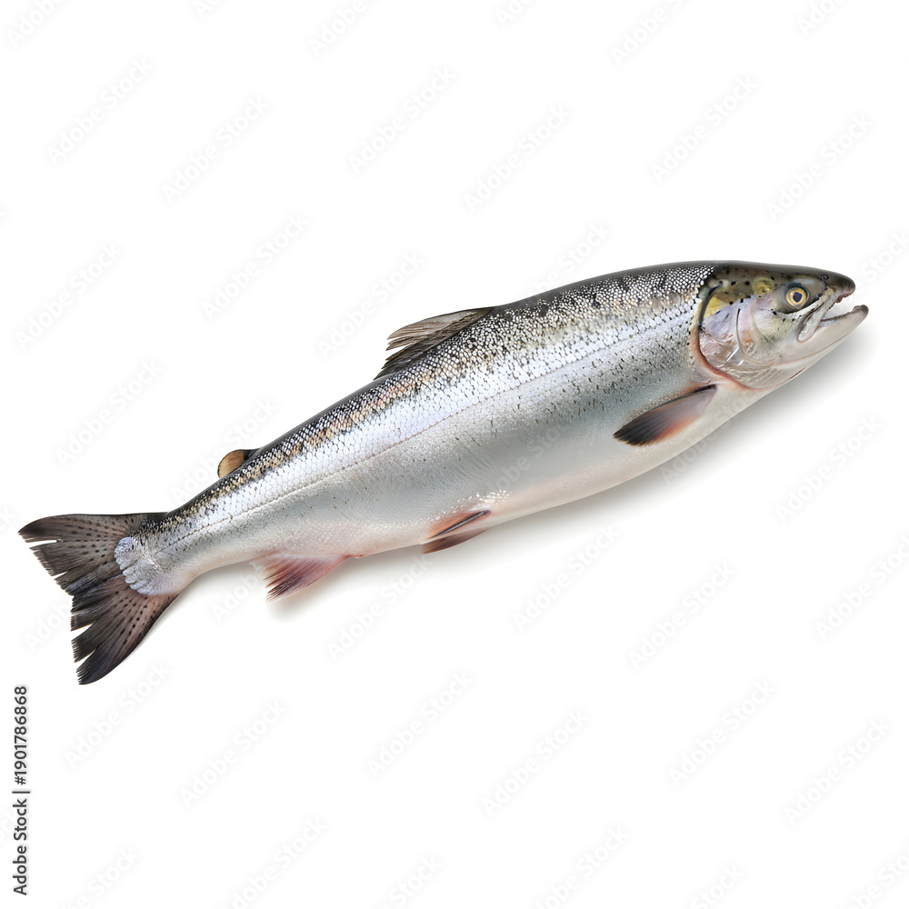 Obraz premium A freshly caught whole fish with scales that shimmer