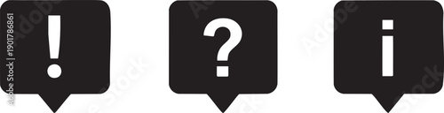 Support Help Center Icons Set Assistance Info Outline