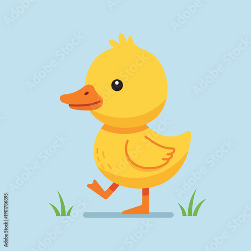 Happy Duckling Walking