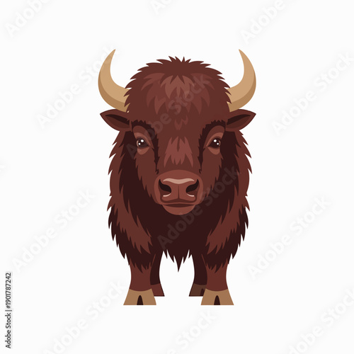 Brown Yak with Horns