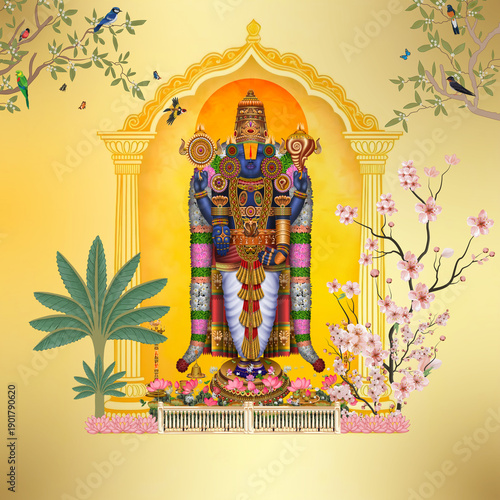 Fényképezés Lord Balaji is the presiding deity of the nature