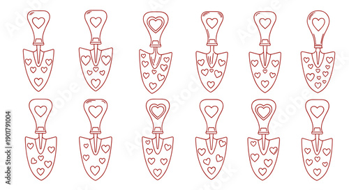 Collection of safety pins arranged in a pattern