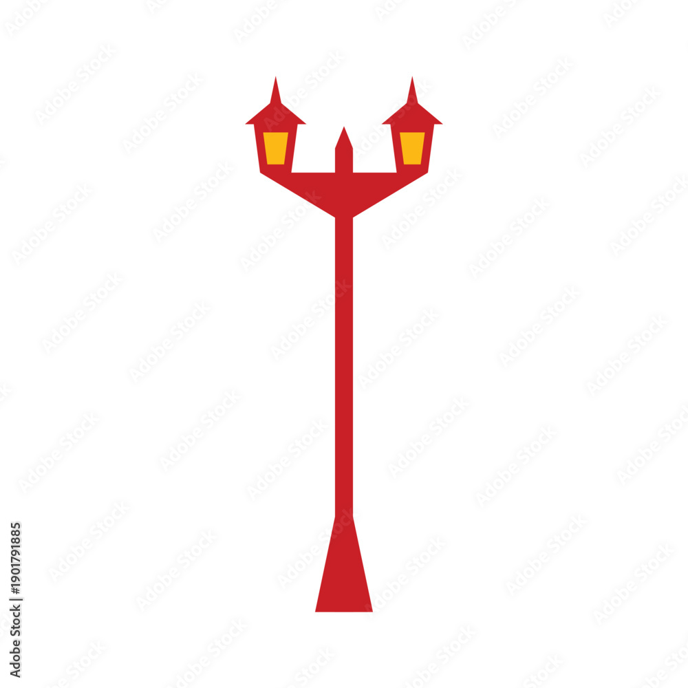 Obraz premium Street lighting flat style icon