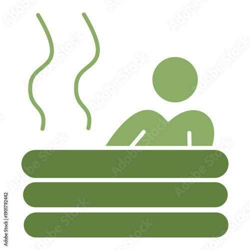Relaxing spa bath icon