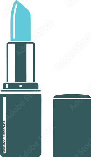 Minimal Line Lipstick Icon Vector Illustration | Lipstick Makeup Outline Icon – Cosmetic Beauty Vector | Cosmetic Lipstick Line Art Vector with Cap | Lipstick Outline Icon for Beauty and Makeup Design