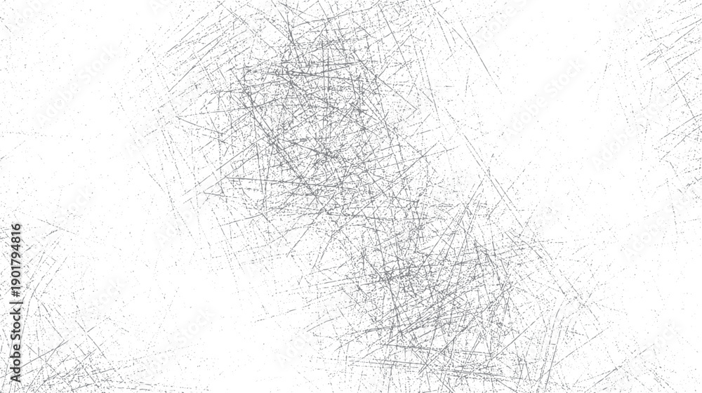 Fototapeta premium White background with scattered grey lines and dots forming a textured pattern abstract