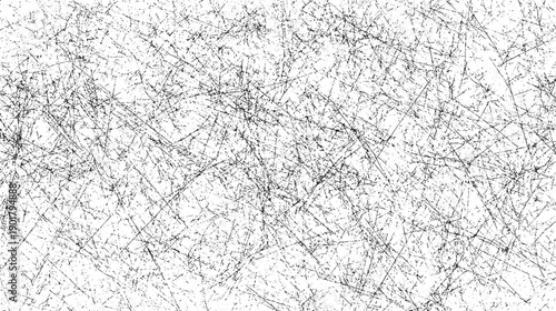 Black ink scratches and dots on white background. Abstract texture