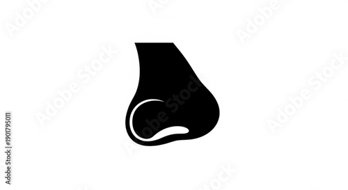 Simple black silhouette of a knee, viewed from the side, in a minimalist graphic style